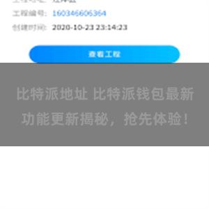 比特派地址 比特派钱包最新功能更新揭秘，抢先体验！