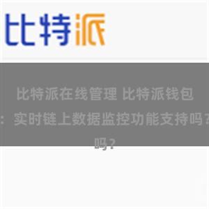 比特派在线管理 比特派钱包：实时链上数据监控功能支持吗？