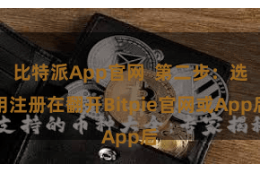 比特派App官网 第二步:选用注册在翻开Bitpie官网或App后