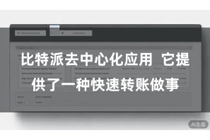 比特派去中心化应用  它提供了一种快速转账做事