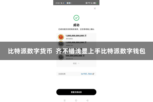 比特派数字货币  齐不错浅显上手比特派数字钱包
