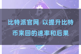 比特派官网  以提升比特币来回的速率和后果
